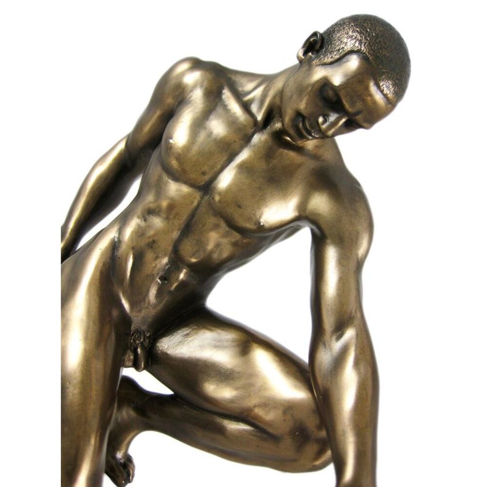 Bronze Finish Male Statue Figure Art - Picture 4 of 4